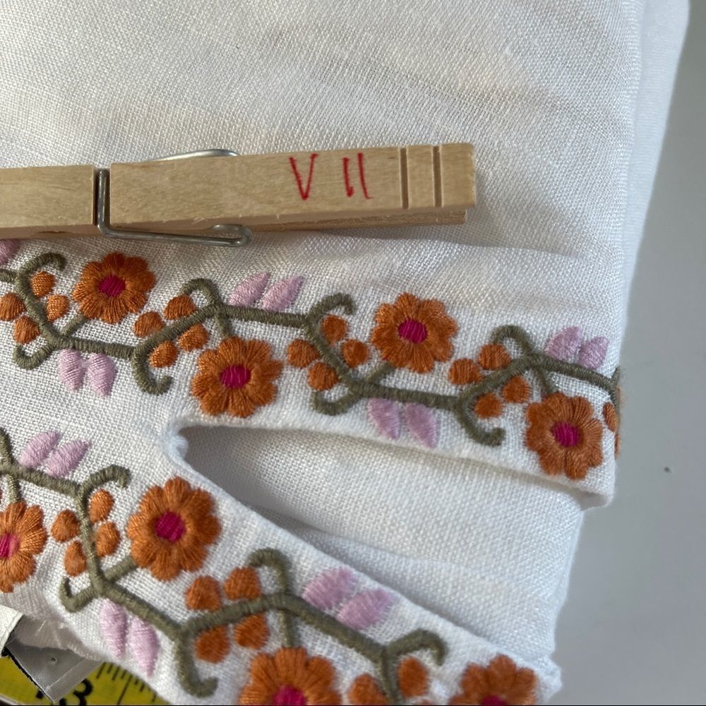 Madewell Embroidered Linen-Blend Raglan Ruffle Mini Dress - Picture 8 of 8